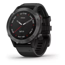 Reloj Garmin Fenix 6 Zafiro Gris Oscuro Mapas Gps Smartwatch Color De La Malla Negro Color Del Bisel Negro