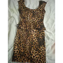 Vestido Peplum, Animal Print