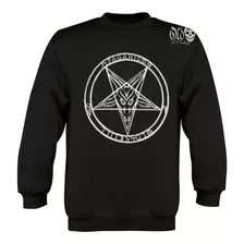 Sueter Sudadera Hombre - Baphomet Pentagrama Pagan Metal 