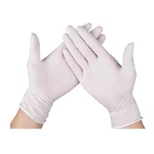 Guantes Descartables Examen Desechables Color Blanco Latex