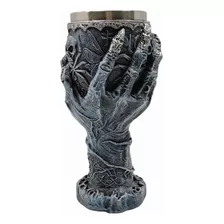 Cálice Taça Copo Medieval Mão De Caveira Zumbi 180 Ml