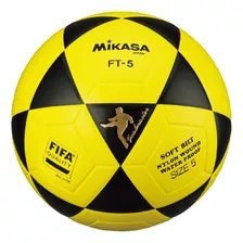 Pelota De Fútbol Mikasa Ft-5 Nº 5 Color Amarillo/negro