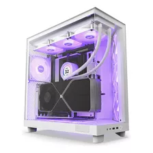 Gabinete Nzxt H6 Flow Rgb Cristal Templado Usb-c 3.2 Blanco