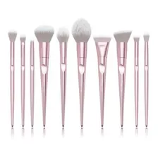 Set De 10 Brochas Luxury Makeup Metallic Pink T260 Jessup