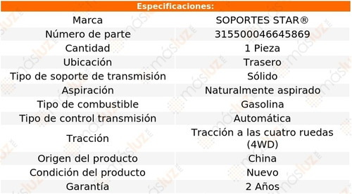 Soporte Para Caja Transmisin Tras Sequoia 8 Cil 4.6l 11 Foto 2