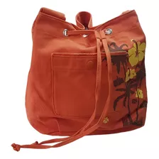 Bolso Pequeño Estilo Drawstring Color Naranja