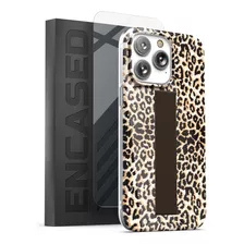 Funda Encased Para iPhone 14 Pro Shockpr Strap Leopard