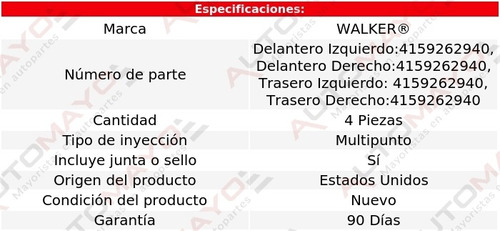 4-inyectores Combustible Walker Ford Fusion 2.0l 4 Cil 13-18 Foto 2
