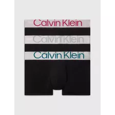 Pack 3 Bóxers Trunk Steel Cotton Multicolor Calvin Klein