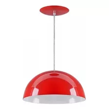 Luminária T&t Iluminação Meia Lua Cor Vermelho 110v/220v