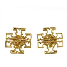 Tory Burch Britten Logo Stud Pendientes Para Mujer, Latín,.