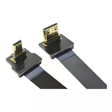 Negro Fpv Hdmi Cable Micro Hdmi Macho De 90 Grados Interfaz 