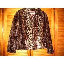 Chaqueta Saco Blazer Tapado Piel Sintetica Soho Animal Print