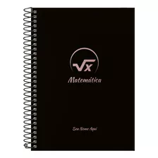 Caderno Colegial Personalizado Profissões Preto Rosê 10 Mat