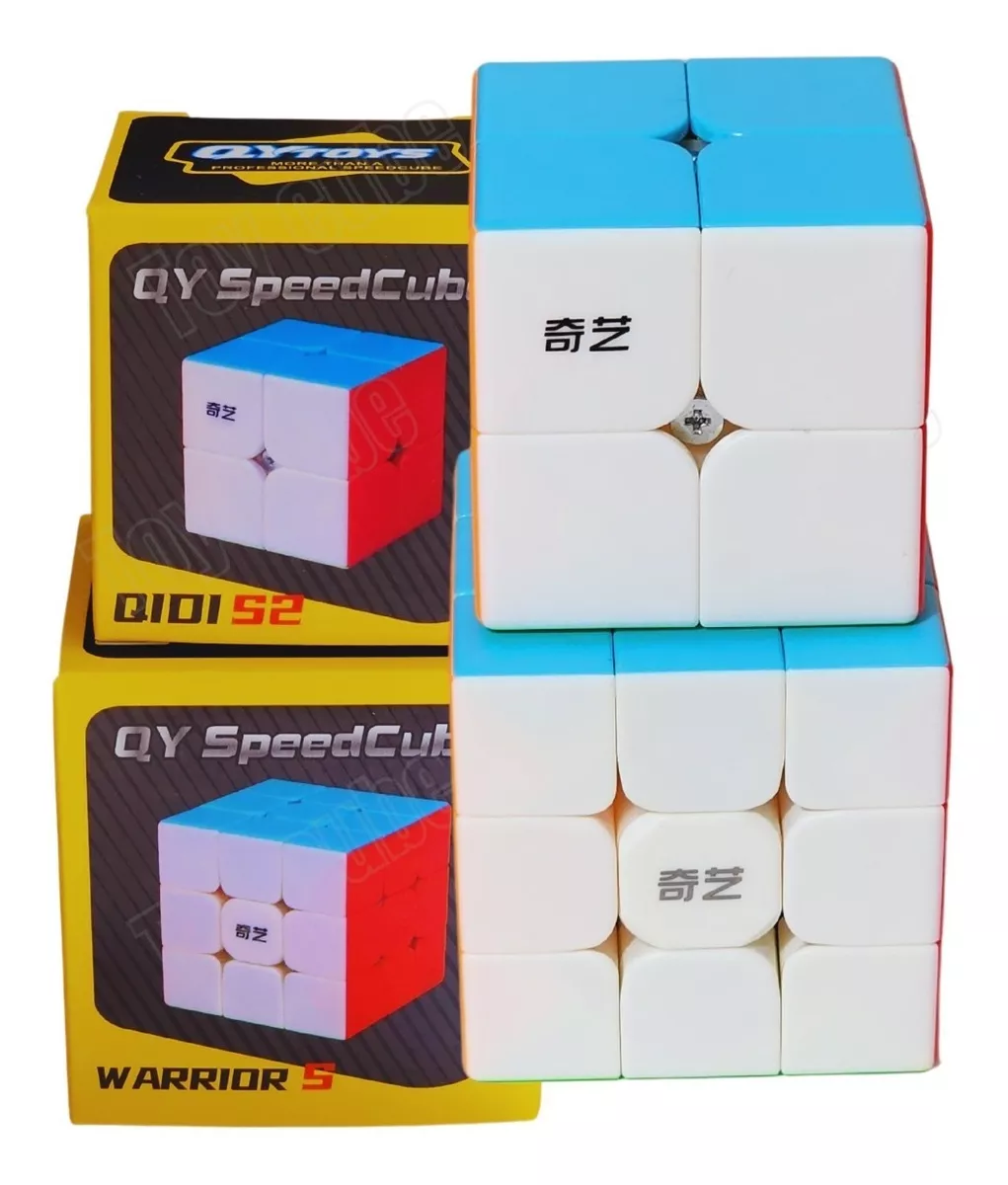 Kit Cubo Mágico 2x2x2 + 3x3x3 - Qiyi - Stickerless