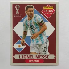 Figurinha Extra Lionel Messi Bordô Base Copa 2022 Rara Legen