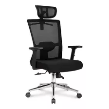 Cadeira De Escritório Dt3office Maya Gamer Ergonômica Preta Com Estofado De Mesh