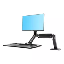 Soporte Monitor Y Teclado Escritorio Ergonómico De 22 A 32 Color Negro