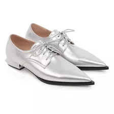 Derbies Con Cordones Y Punta Puntiaguda De Talla Grande Para