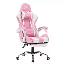 Silla Gamer Kuzler - Con Masajeador Lumbar Color Rosa