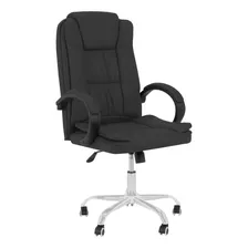 Sillon Para Oficina Onof Giratorio 360 Vinipiel Hidraulico Color Negro