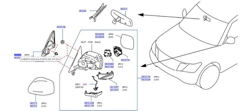 Cubierta De Retrovisor Original Para Nissan Patrol Foto 5