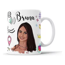 Caneca Com Caricatura Personalizada De Profissões - 325ml