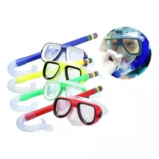 Kit Mergulho Adulto E Juvenil Com Máscara Snorkel Infantil