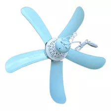 Ventilador 5 Aspas Colgante Color Azul