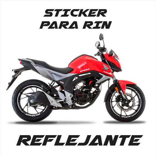 Kit Sticker Reflejantes Para Rin Honda Invicta  + Regalo Foto 4