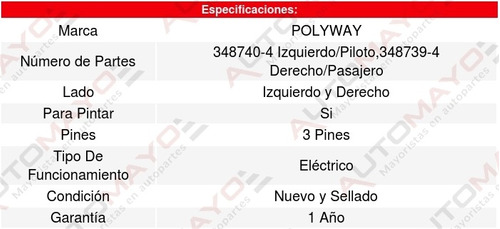 Kit 2 Espejos (de Calidad) Suzuki Sx4 07-14 Polyway Foto 3