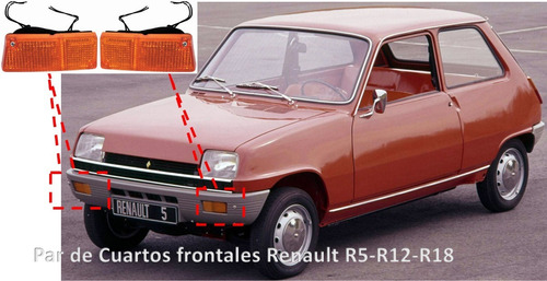 Par De Cuartos Frontales Renault R5-r12-r18  Foto 4