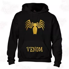 Sudadera Con Capuha Y Cangurera Venom Logo Spiderman Hoodie