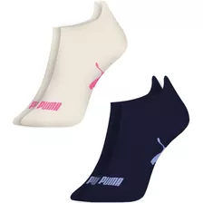 Kit 2 Pares Meia Puma Sapatilha Protetor Calcanhar Feminina