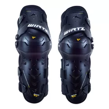 Rodilleras Articulable Motocross Enduro Atv Wirtz Elevate Color Negro Talle L/xl