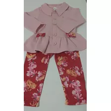 Conjunto Blusa E Calça Infantil Menina Moletom Inverno