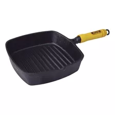 Frigideira Ferro Fundido Frisada Cook Grill - 22x22cm Cor Preto