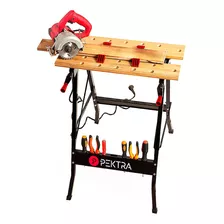 Mesa De Trabajo Banco Plegable 70 Kg Pektra Morsa Regulable