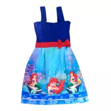 Vestido Mãe Adulto Pequena Sereia Princesa Ariel