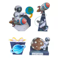 Kit Festa Personalizados Astronauta Lembrancinhas 3d