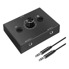 3.5mm Stereo Audio Switcher 1 Em 2 Out 2 Em 1 Out Source