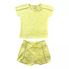 Conjunto Verão Tam. 12 Infantil Feminino Amarelo