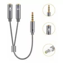 Adaptador Divisor Estereo Auxiliar 3.5mm Microfono Audifonos