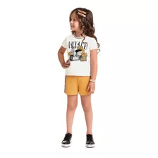 Conjunto Infantil Feminino Blusa + Short Milon