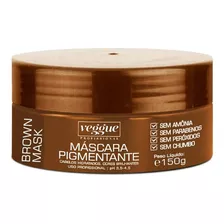 Máscara Matizadora Marrom Castanho Iluminado Veggue Profissional Tintura Temporária Máscara Pigmentante Marrom Castanho Iluminado Tom Marrom-castanho Iluminado X 150g