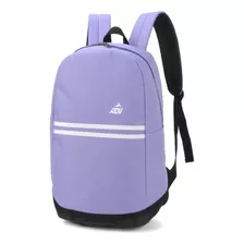 Mochila De Costas Escolar Juvenil Esportiva Lilas Luxcel Desenho Do Tecido Liso