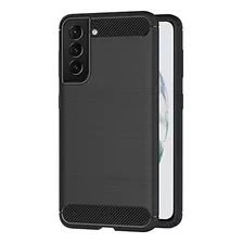 Funda Negra Fibra De Carbono Para Samsung Galaxy S21 Plus