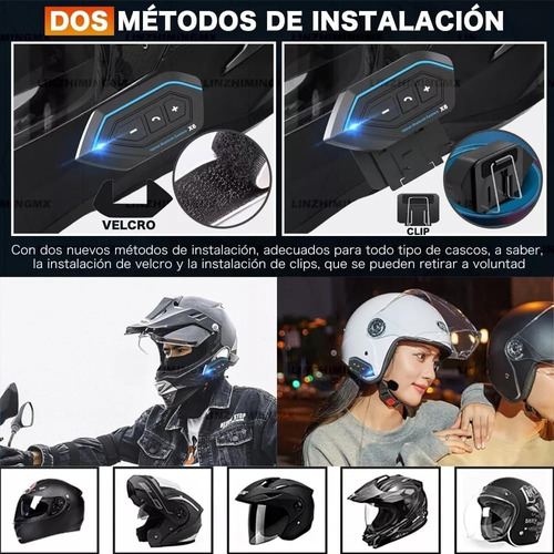 Audfonos Impermeables Bluetooth Para Casco De Motocicleta Foto 8