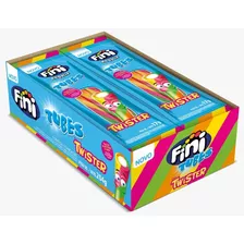 Bala Fini Tubes Twister Frutas Silvestres Nata 12 Un Cx 180g