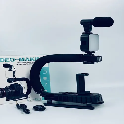 Estabilizador De Cámara De Video Soporte De Teléfono Ay-49u Color Negro